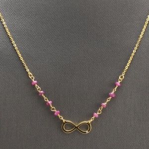 14KY Gold Necklace w/ Diamond Accent & Rubies